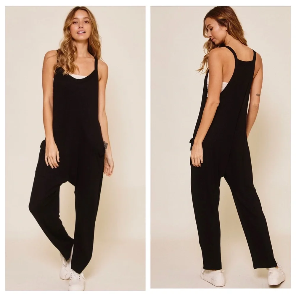 #03 ✨RESTOCKED✨Rachel Boho Solid Harem Jumpsuit - Picture 2 of 4